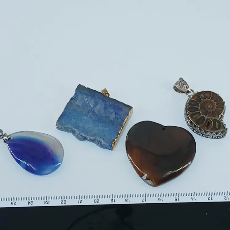 Four Gemstone Pendants