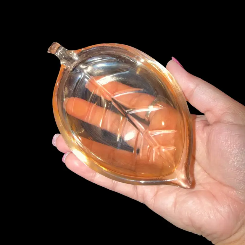 Iridescent Marigold Leaf Dish