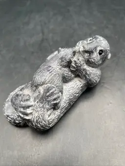 Wolf Original Soapstone Figurine Otter With Baby