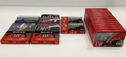 Huge lot of NIP blank cassette tapes - Sony, Maxell, Fuji (L10)