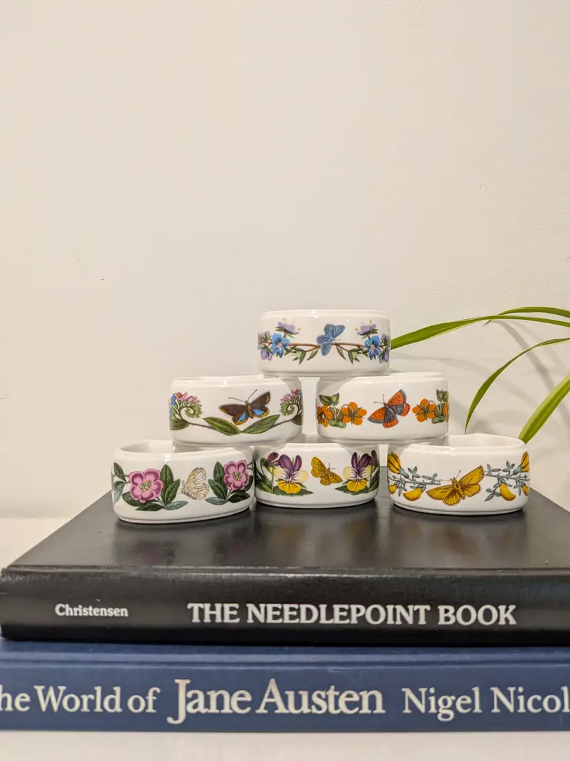 Portmeirion napkin rings set of 6