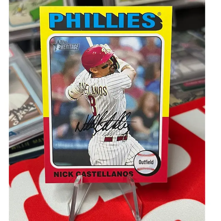 2024 Topps Heritage Nick Castellanos SP Color Swap