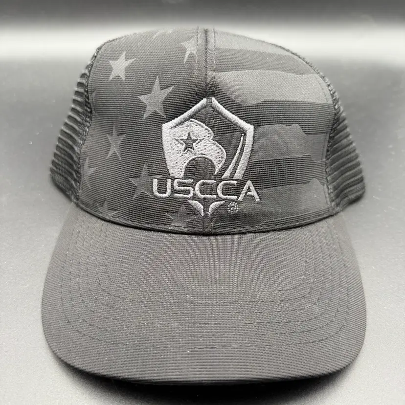 USCCA Trucker Hat Cap American Flag Eagle Snapback Embroidered Embossed Adjust