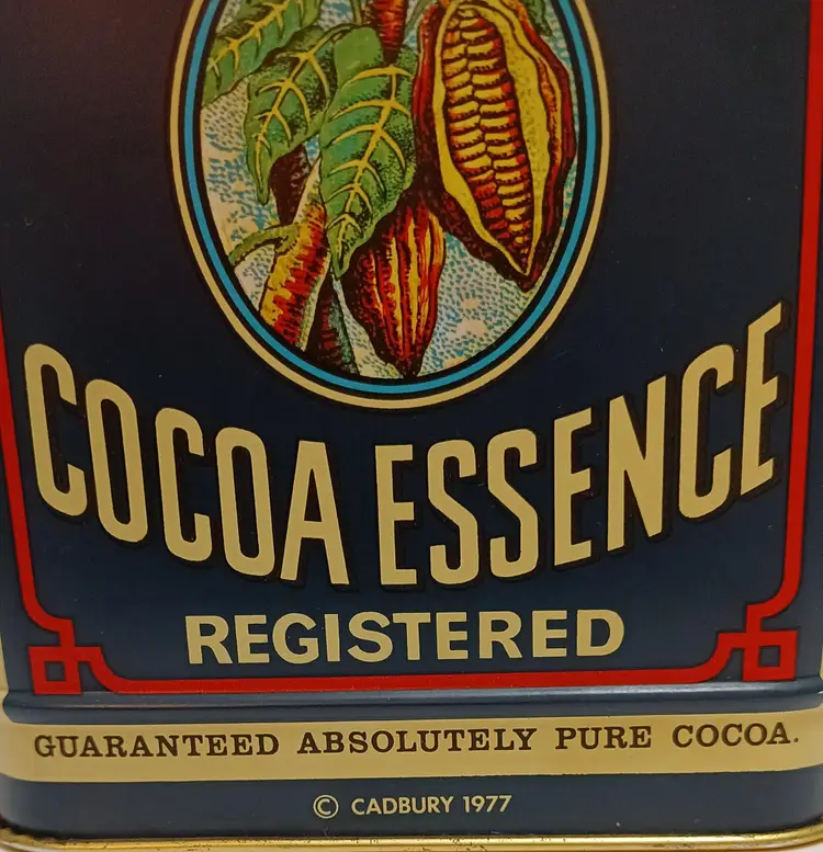 English Vintage Cadbury's Cocoa Essence Advertising Tin