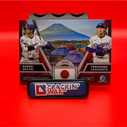 Shohei Ohtani/Yoshindbu Yamamoto 2024 Bowman Chrome International Impact Insert Los Angeles Dodgers