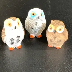 3-Resin Miniature Owls