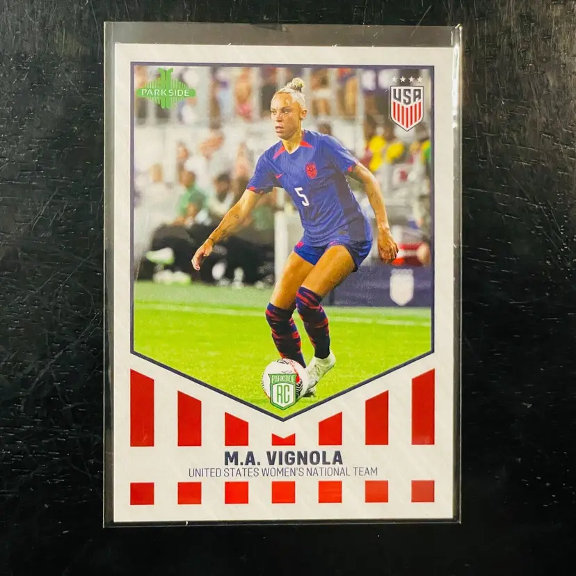 M.A. Vignola MA RC 1st USWNT Rookie Soccer Card 2023 Parkside Recap Team USA