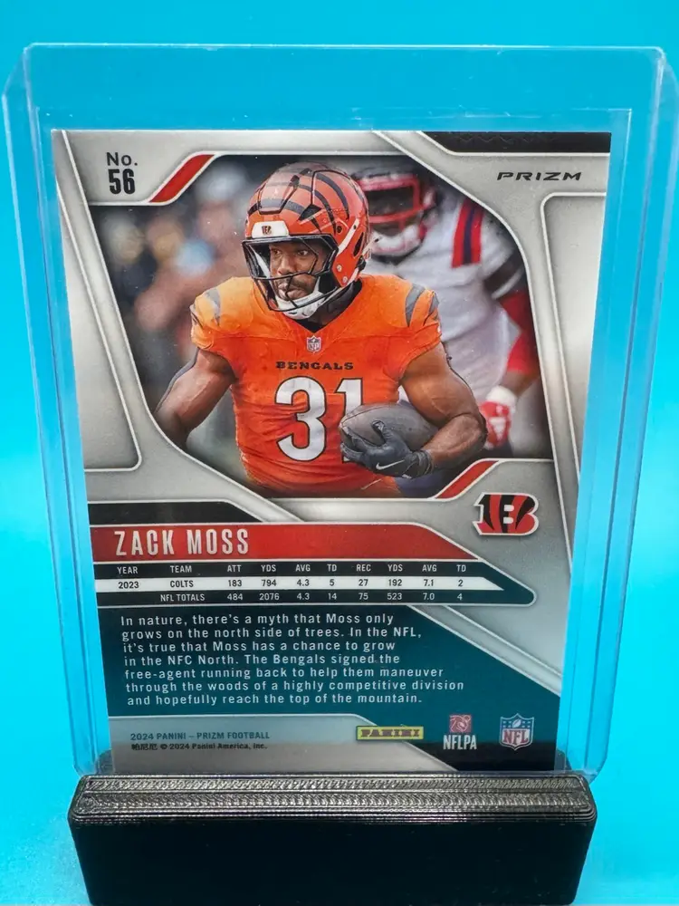 Zack Moss Panini Prizm Silver Cincinnati Bengals