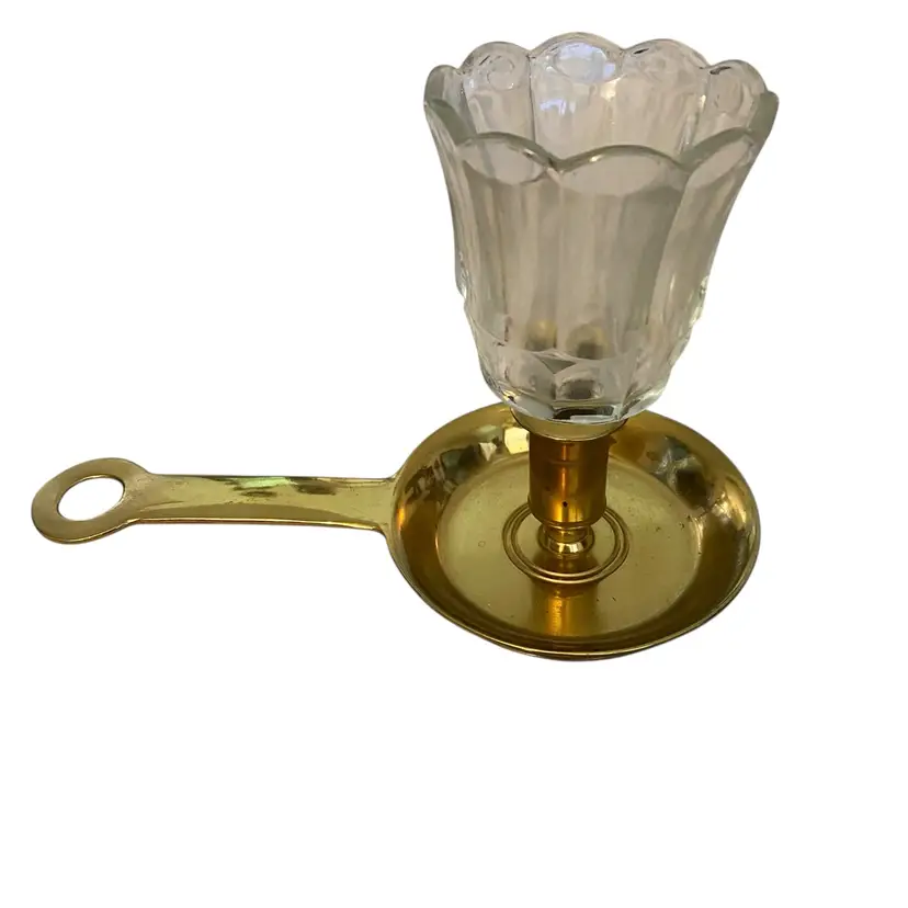 Vtg Virginia Metalcrafters Williamsburg Brass Chamberstick Candlestick CW 16-21