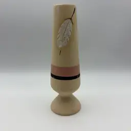 Native American Potter “Rose Feather” Bud Vase
