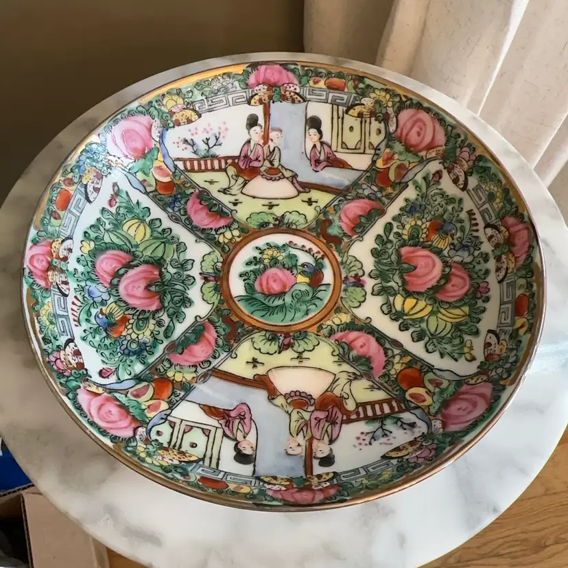 🔔 Vintage Rose Famille | Rose Medallion Bowl