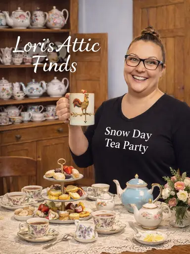 Snowy Day Tea Party- Come in and sip your tea or coffee while shopping for your tea party accessories and more!