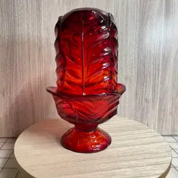 Inv. 6099 Viking Glass Red Cabbage Fairy Lamp