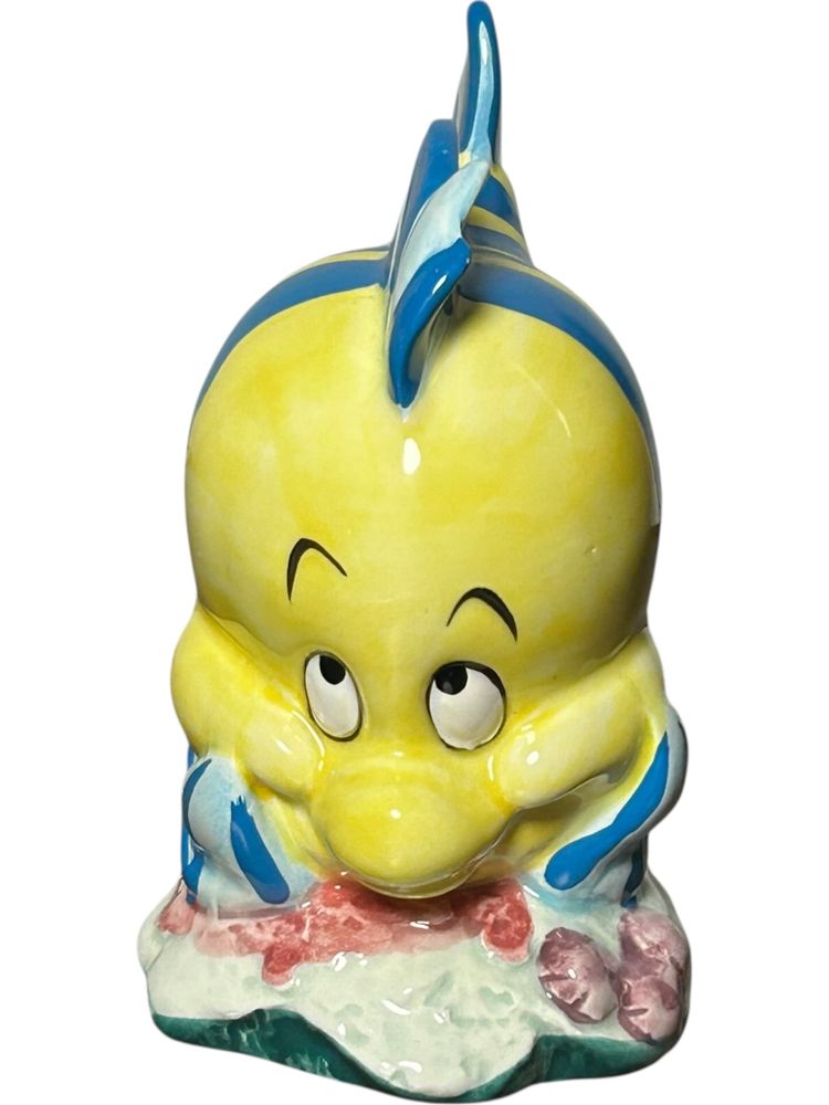 Flounder The Little Mermaid Disney's Ceramic Figurine Taiwan Cartoon Fish