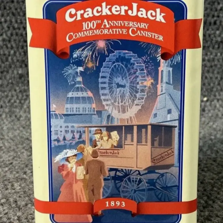 Vintage Cracker Jack 100th anniversary Commemorative Collectors Tin 1893 ~1993 123