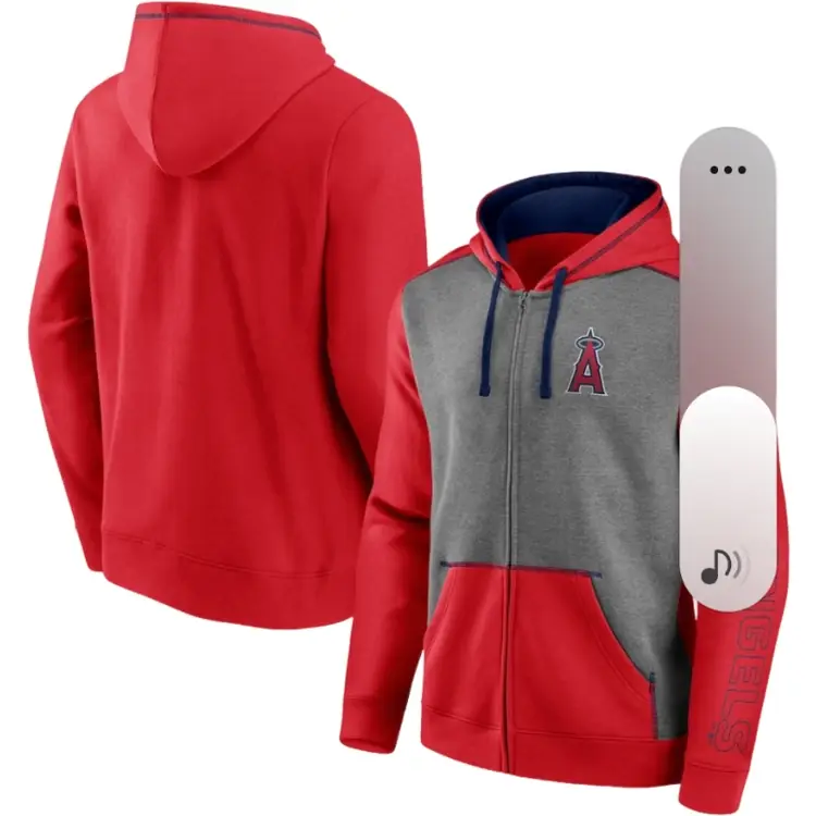 Los Angeles Angels Fanatics Mens Full-Zip Hoodie XL