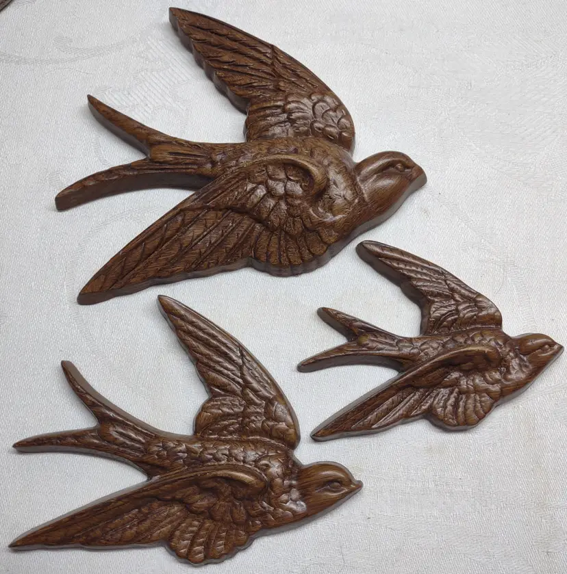 Burwood set of 3 sparrows wall plaques 1983 26LTOL