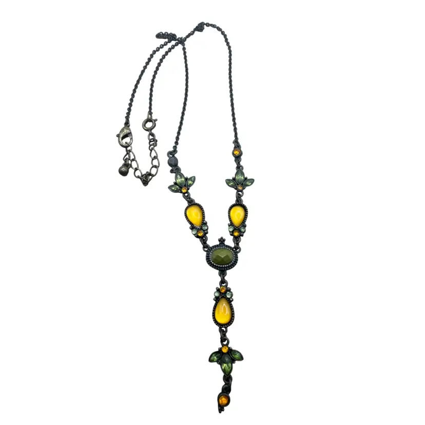 Vintage Yellow And Green Avon Necklace