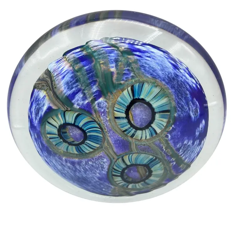 Eickholt Paperweight Under Sea Anemone Purple Signed 2005