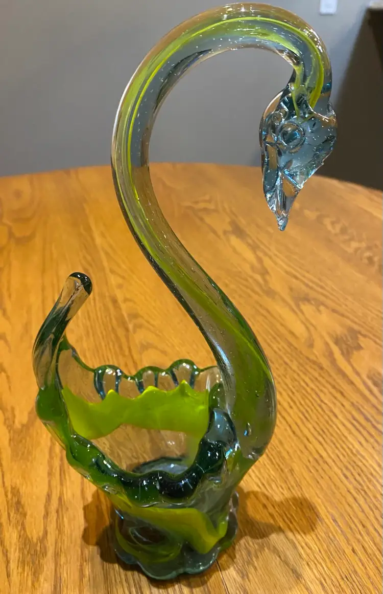 Vintage Murano Style Handblown Glass -Swan- Beautiful