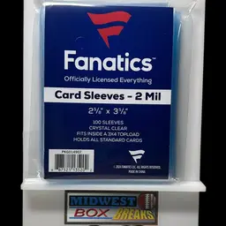 Fanatics 100pc standard card sleeves (stacked shipping) MBBSUP1