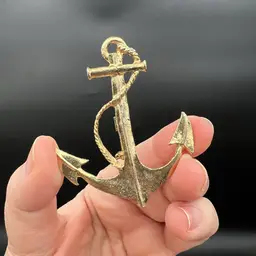 Golden Anchor Brooch Unmarked