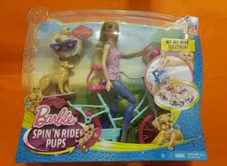 ✅ 2014 Barbie Spin'N Ride Pups Set