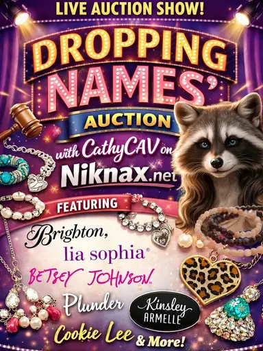 Dropping Names Jewelry Auction! Fun/Trendy/Retired Pieces! 