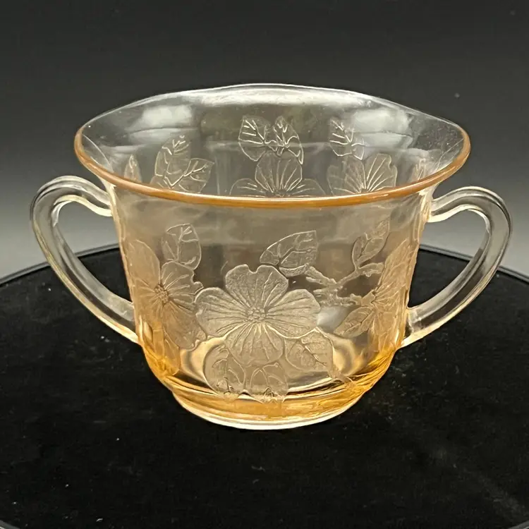Macbeth Evans Depression Glass Sugar Bowl