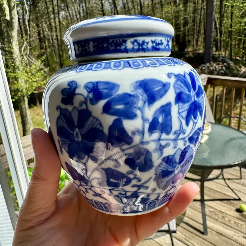 Blue & White Chinoiserie Ginger Jar
