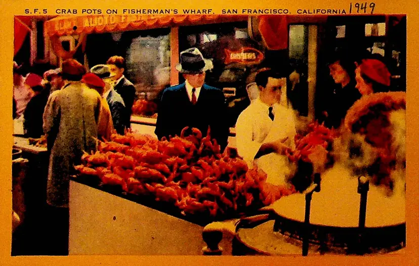Crab Pots on Fisherman's Wharf San Francisco California Postcard