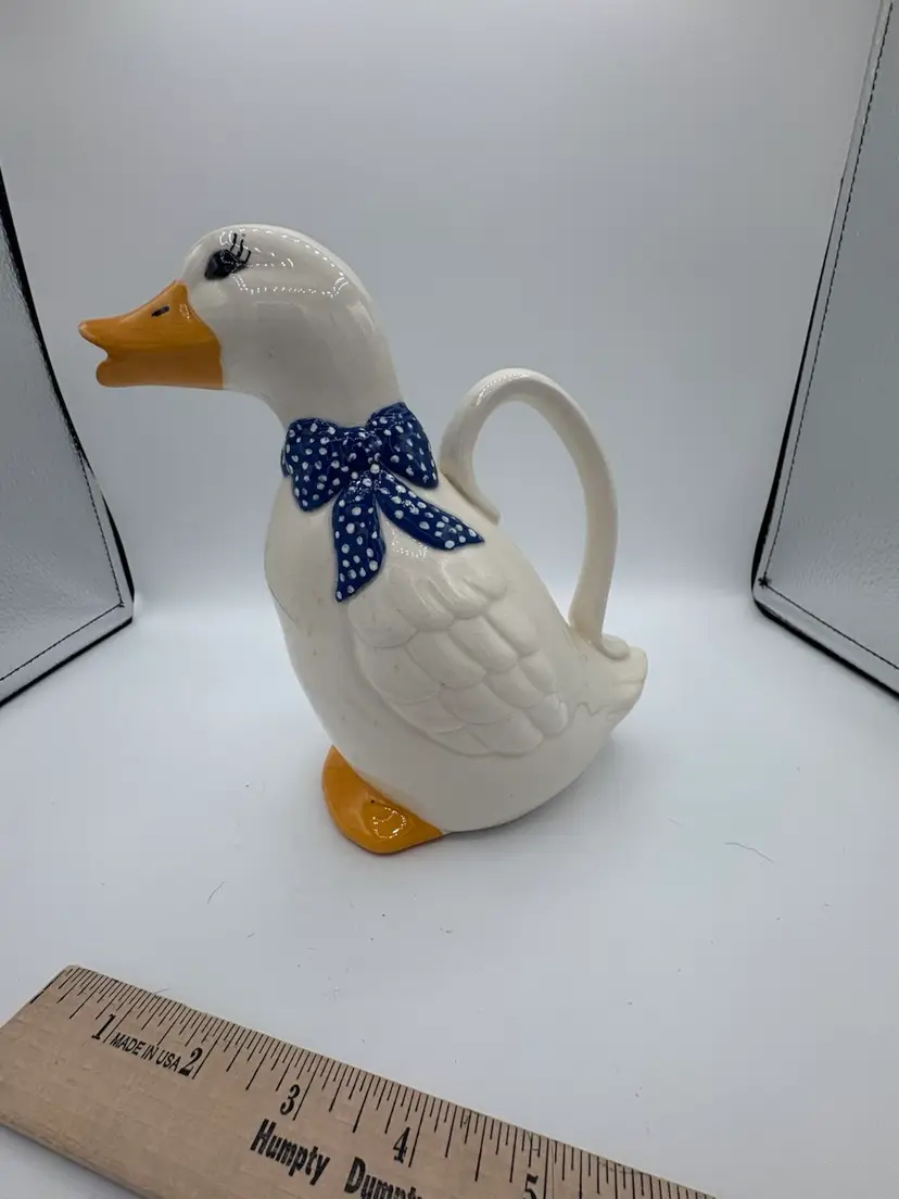 Adorable Vintage Ceramic Duck Pitcher