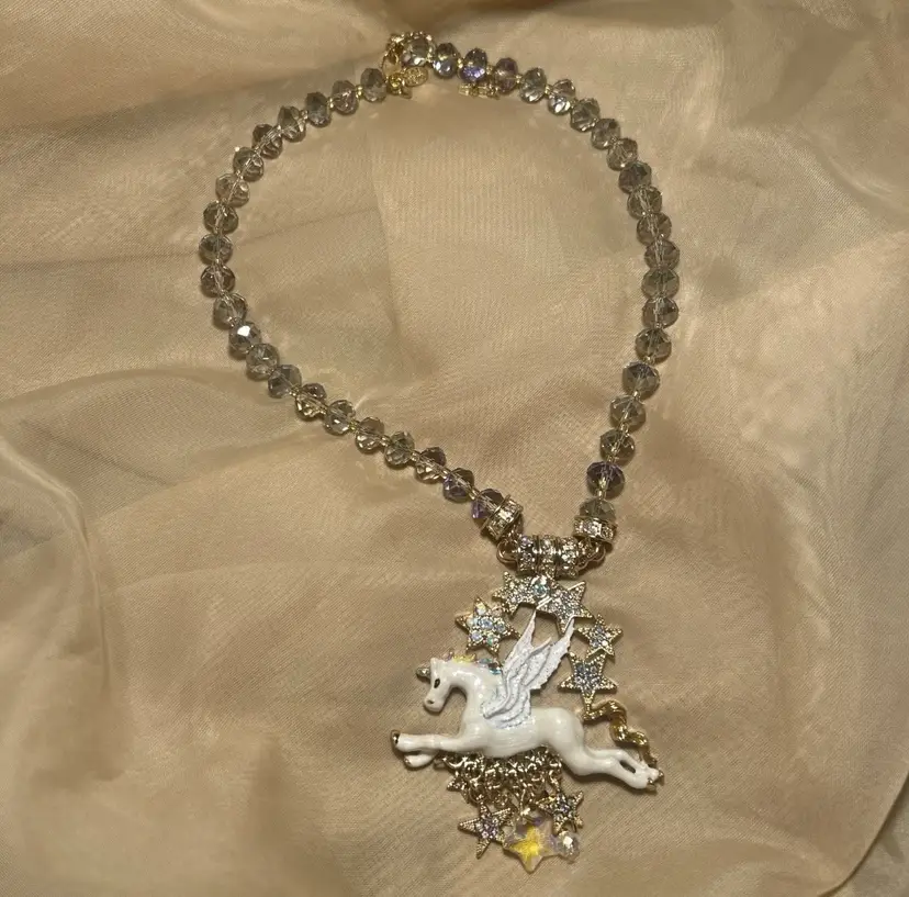 STUNNING Kirk’s Folly Style Unicorn Necklace
