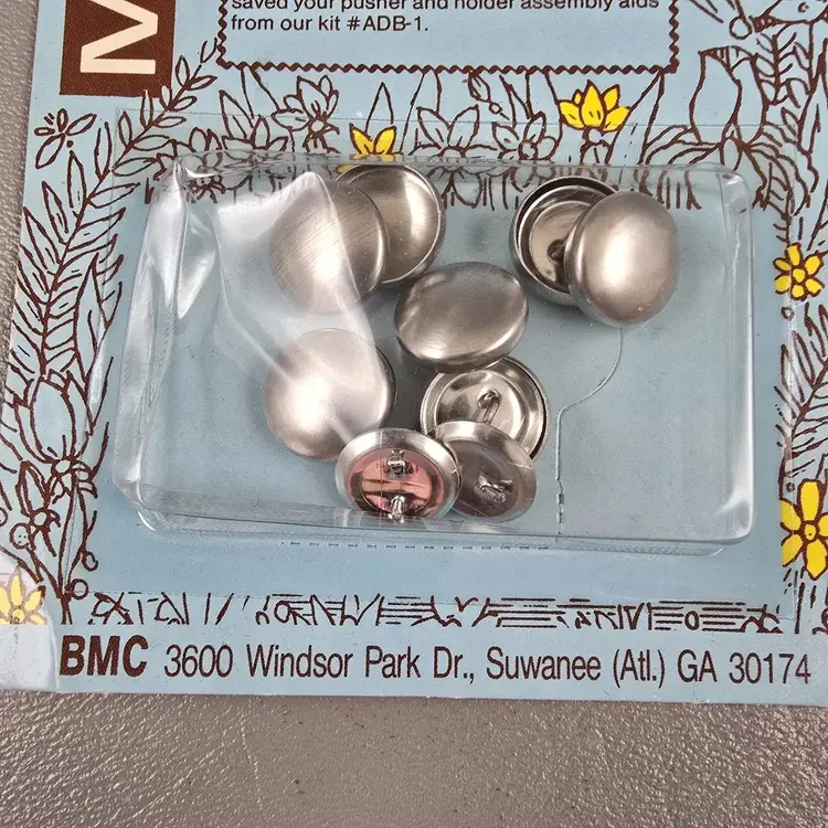 Vintage NOS Maxant Refill Kit Buttons To Cover Size 24 Total 7 Buttons 5/8" Dia Made In USA