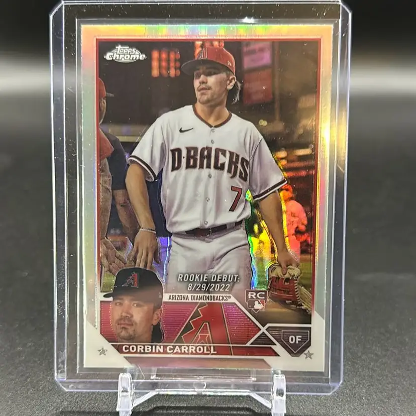Corbin Carroll 2023 Topps Chrome Update Rookie Debut RC Refractor Arizona Diamondbacks 