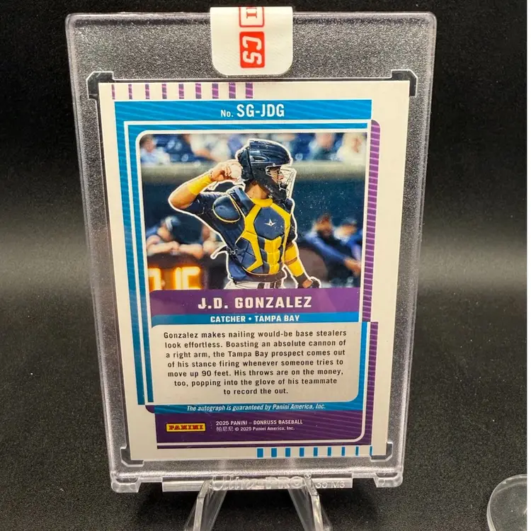 J.D. Gonzalez Encased Panini Donruss Auto