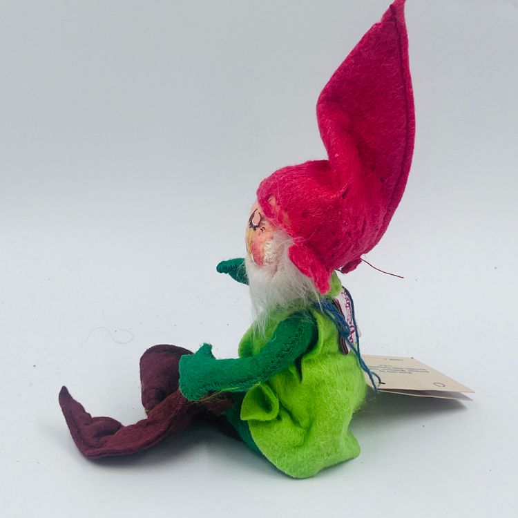 1991 Annalee Elf Doll - Felt & Wire Posable Elf with Tag