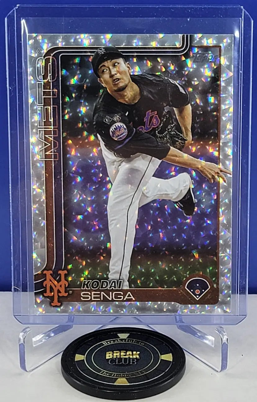 Kodai Senga 2025 Topps Series 2 Baseball Silver Crackle Foilboard (Superbox Exclusive) New York Mets
