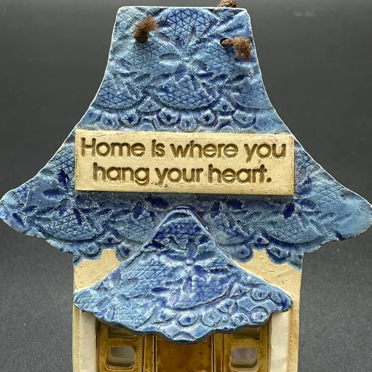 Studio Art Pottery House Home Wall Plaque Sign Handmade