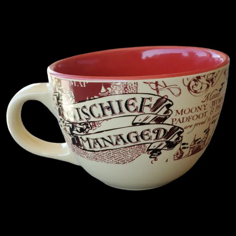 Harry Potter Marauder's Map 24 oz Ceramic Soup Coffee Mug Mischief Manager