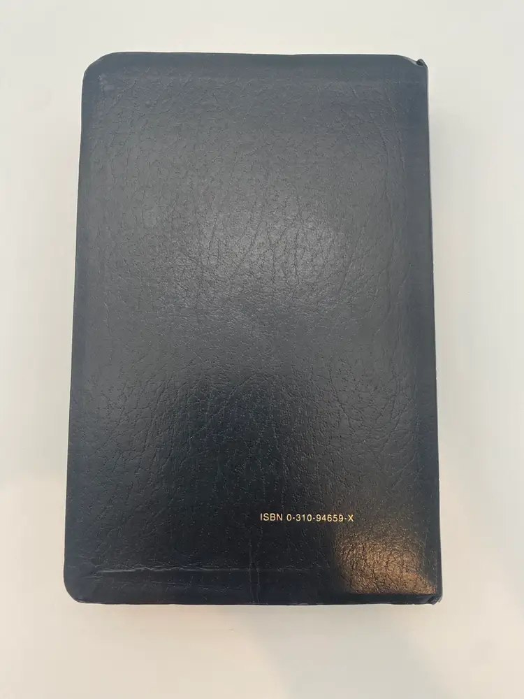 Holy Bible New International Version Black Leatherette - 1986 Zondervan