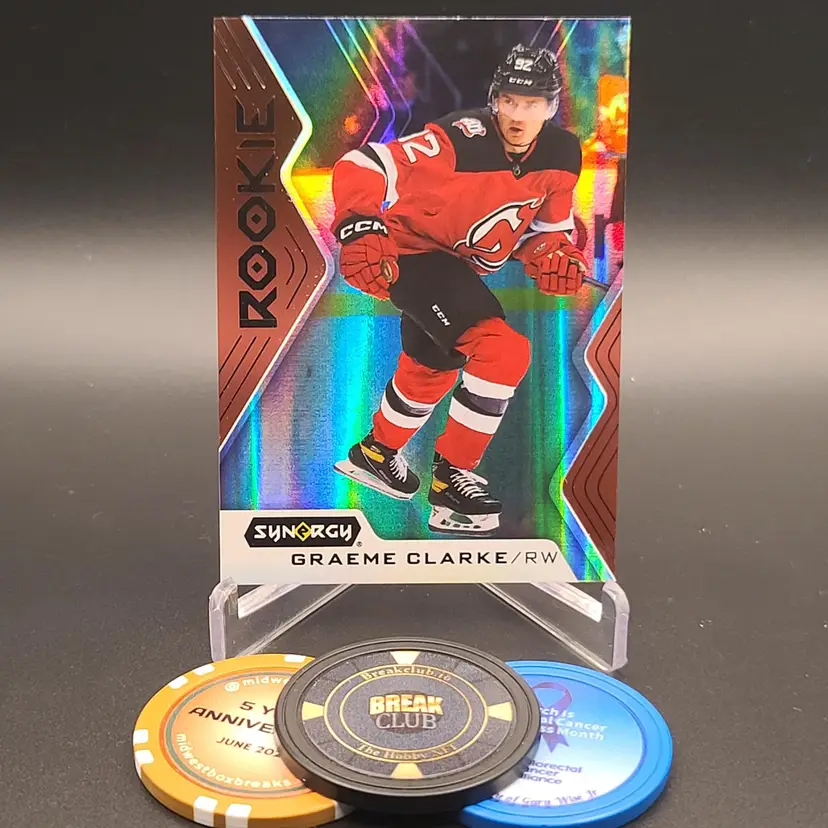 Graeme Clarke Rookie 2024-25 Upper Deck Synergy Hockey Red Parallel Unscratched Bounty Redmeption Card #98 (Will Scratch & Provide Code Prior To Shipping If Requested) - Minnesota Wild
