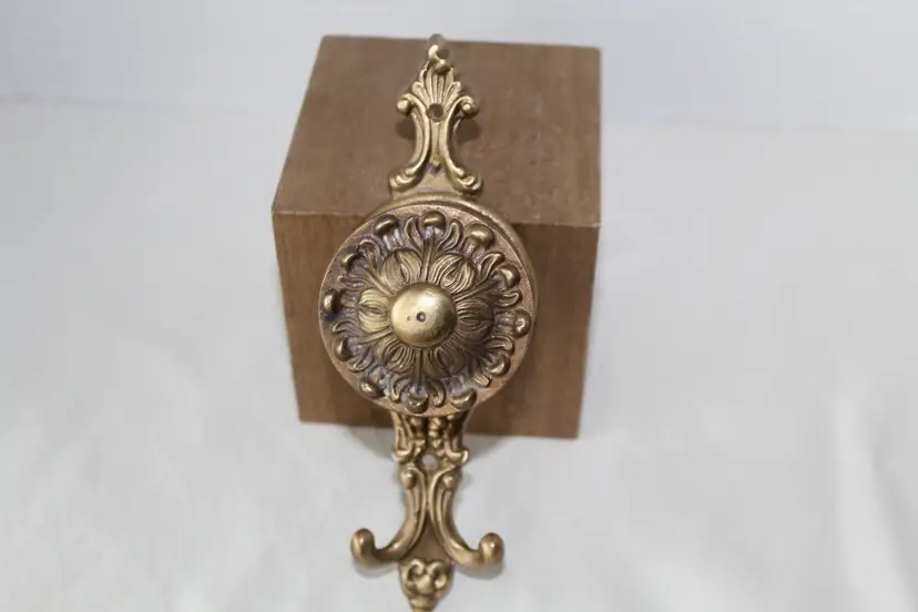 Antique Replica Brass Knob With Hooks 7 X 2.25"