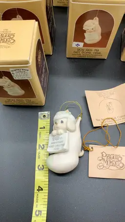 Vintage Precious Moments ornaments Lot Of 12 Puppies