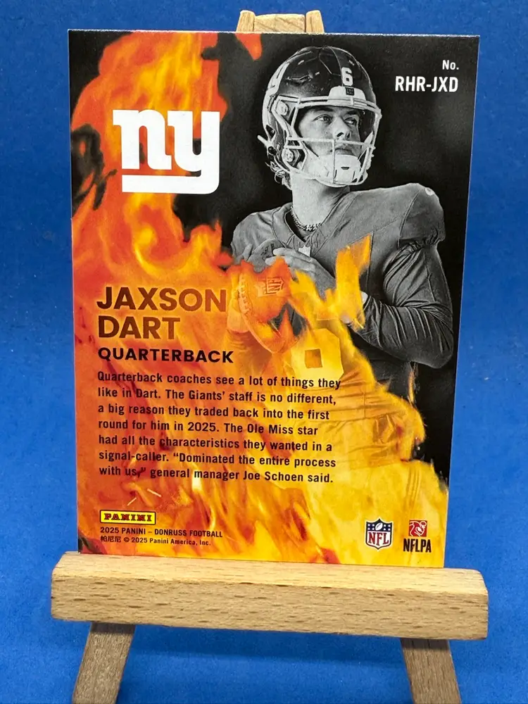 2025 Donruss Jaxon Dart Red Hot Rookies RC New York Giants