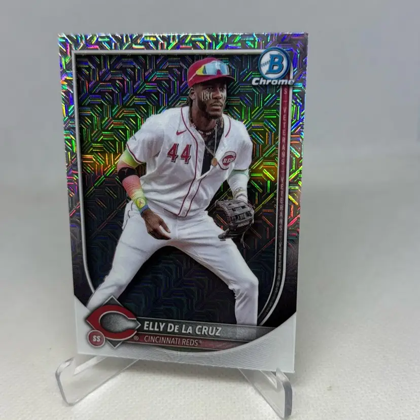 2025 Bowman Chrome Elly De La Cruz #44 Mega Box Mojo Refractor Cincinnati Reds