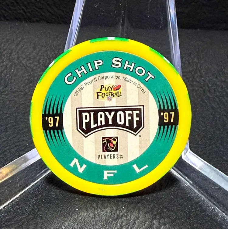 Sherman Williams 1997 Playoff Yellow Chip Shot #247 Poker Chip Dallas Cowboys