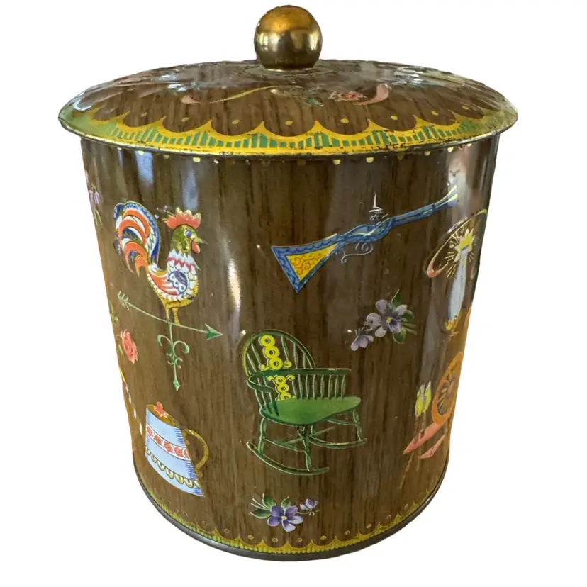 Vintage Tin Designed by Daher Long Island NY 11101: Colonial Treasures-  England