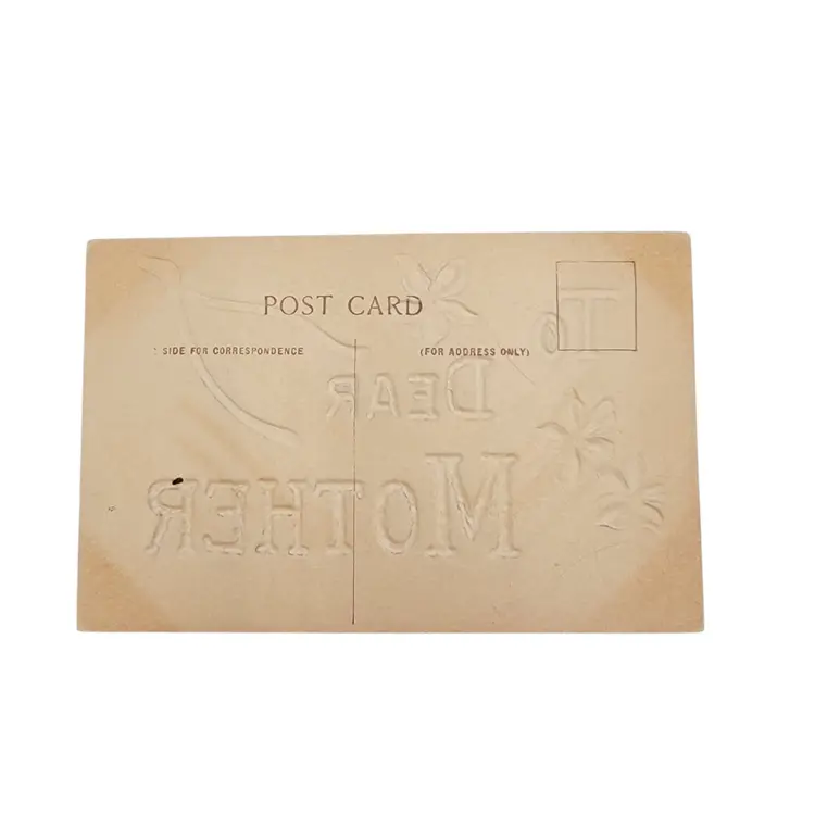 Vintage Embossed "To Dear Mother" Mothers Day Postcard Purple Floral Design