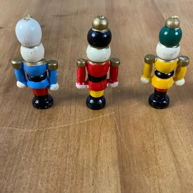 Vintage Mini Nutcracker Soldier Ornaments